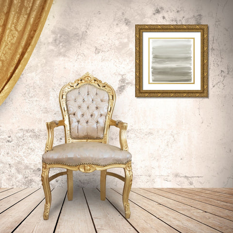 Ombre Neutral II Gold Ornate Wood Framed Art Print with Double Matting by Corbin, Allie