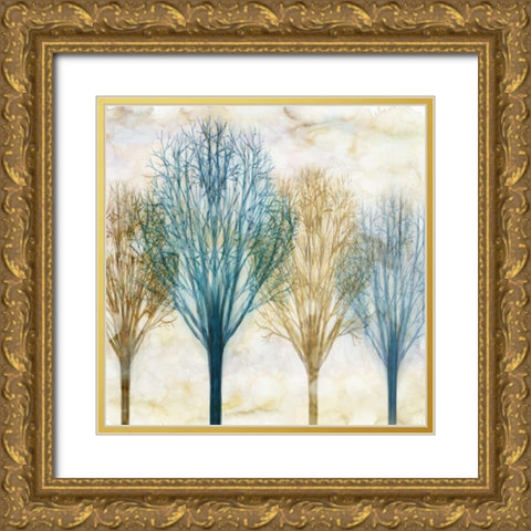 Among the Trees I Gold Ornate Wood Framed Art Print with Double Matting by Donovan, Chris