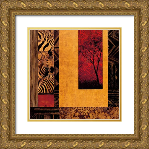 African Studies II Gold Ornate Wood Framed Art Print with Double Matting by Donovan, Chris