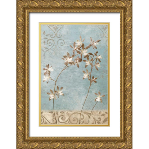 Blue Moves I Gold Ornate Wood Framed Art Print with Double Matting by Donovan, Chris