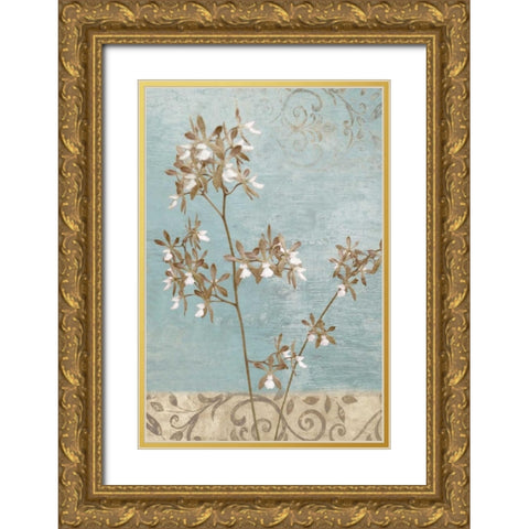 Blue Moves II Gold Ornate Wood Framed Art Print with Double Matting by Donovan, Chris