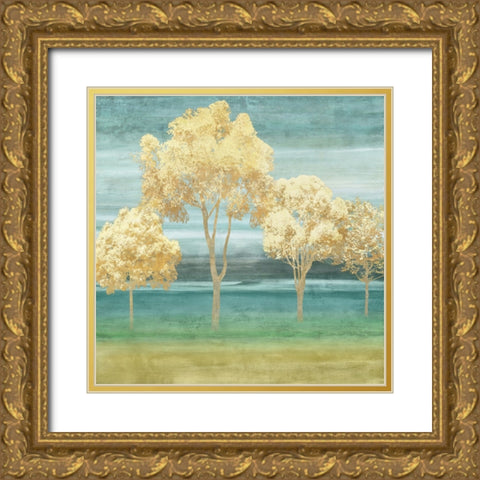 Blue Horizons II Gold Ornate Wood Framed Art Print with Double Matting by Donovan, Chris