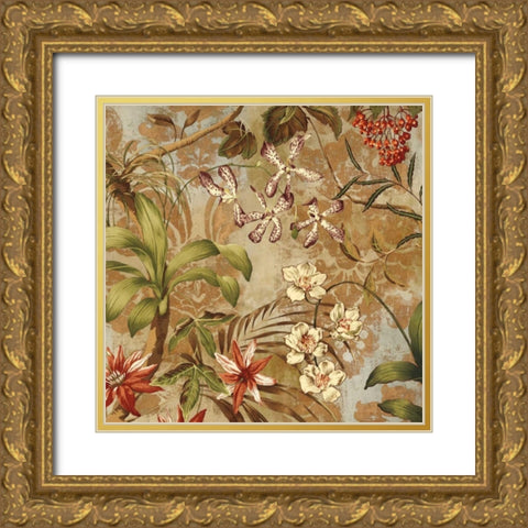 Lush II Gold Ornate Wood Framed Art Print with Double Matting by Donovan, Chris