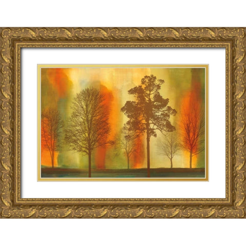 Sunset I Gold Ornate Wood Framed Art Print with Double Matting by Donovan, Chris