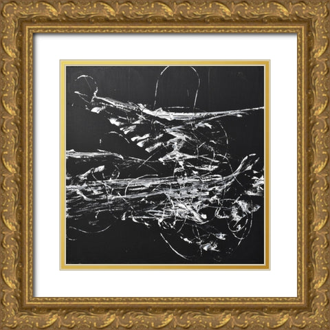 String Theory Space Gold Ornate Wood Framed Art Print with Double Matting by Klingeler, Christian
