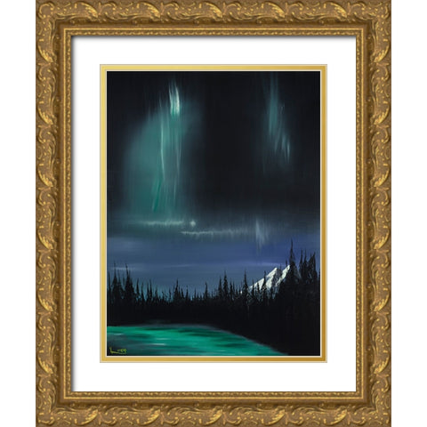 Collison II Gold Ornate Wood Framed Art Print with Double Matting by Klingeler, Christian