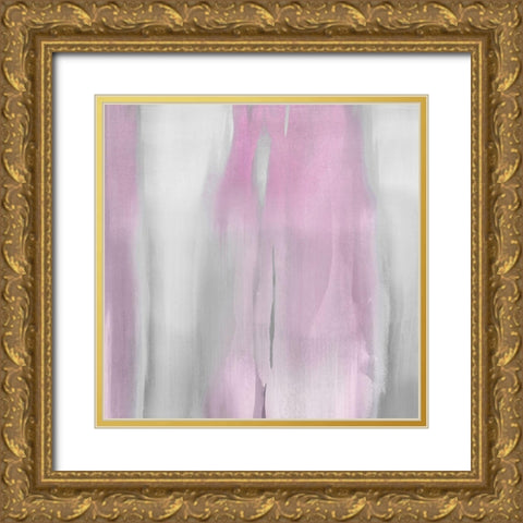 Free Fall Pink Blush I Gold Ornate Wood Framed Art Print with Double Matting by Wright, Christine