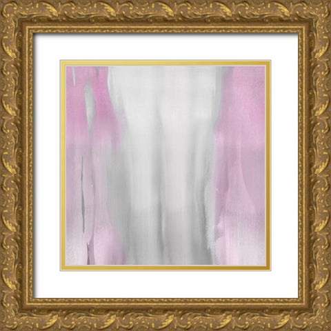 Free Fall Pink Blush II Gold Ornate Wood Framed Art Print with Double Matting by Wright, Christine