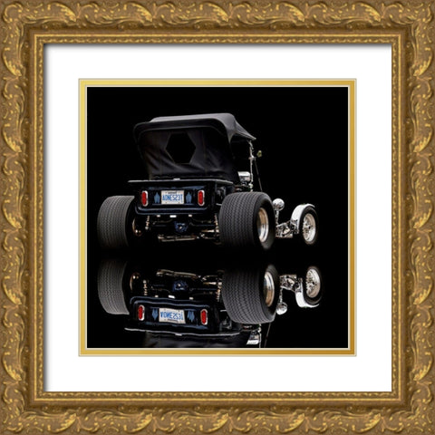 1923 Model T Hot Rod Gold Ornate Wood Framed Art Print with Double Matting by Branson, Clive