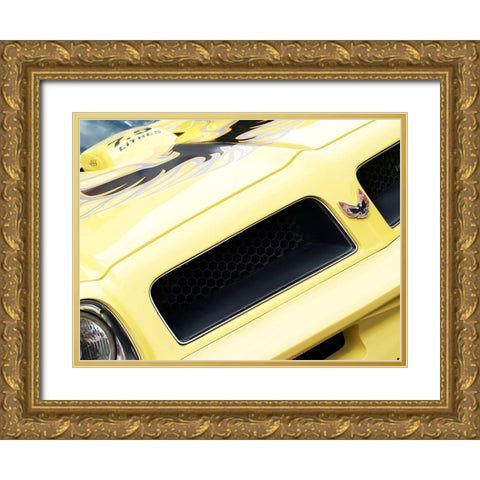 1976 Pontiac Trans Am Gold Ornate Wood Framed Art Print with Double Matting by Branson, Clive