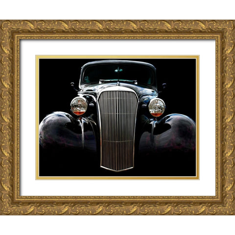 Vintage Chevrolet Gold Ornate Wood Framed Art Print with Double Matting by Branson, Clive