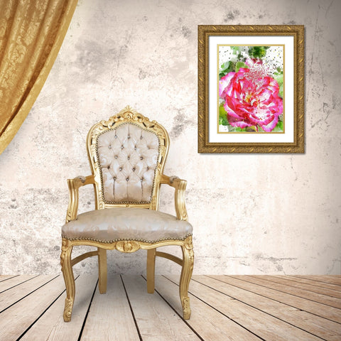 Floral in Bloom II Gold Ornate Wood Framed Art Print with Double Matting by Young, Chamira