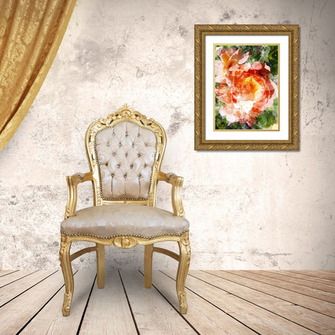 Floral in Bloom III Gold Ornate Wood Framed Art Print with Double Matting by Young, Chamira