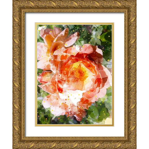 Floral in Bloom III Gold Ornate Wood Framed Art Print with Double Matting by Young, Chamira