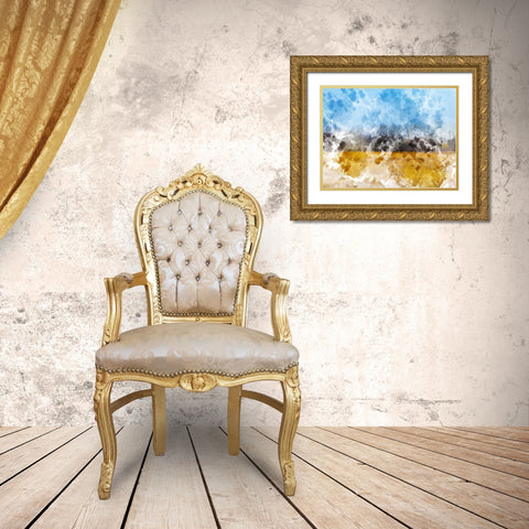 Meadow I Gold Ornate Wood Framed Art Print with Double Matting by Young, Chamira