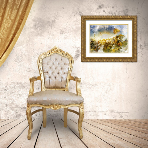 Loud Sky Gold Ornate Wood Framed Art Print with Double Matting by Young, Chamira