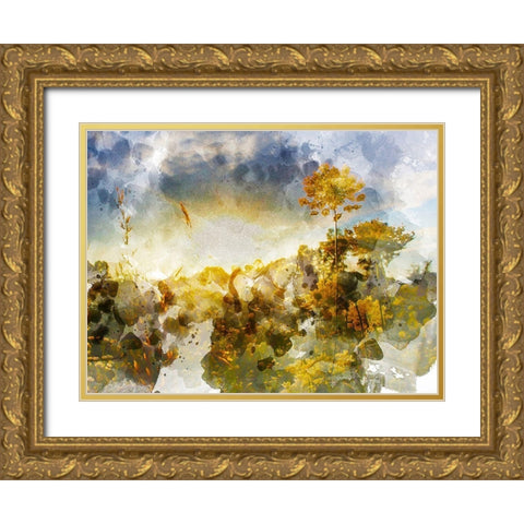 Loud Sky Gold Ornate Wood Framed Art Print with Double Matting by Young, Chamira