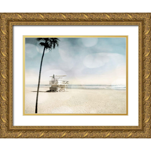 Solitude Gold Ornate Wood Framed Art Print with Double Matting by Davis, Devon