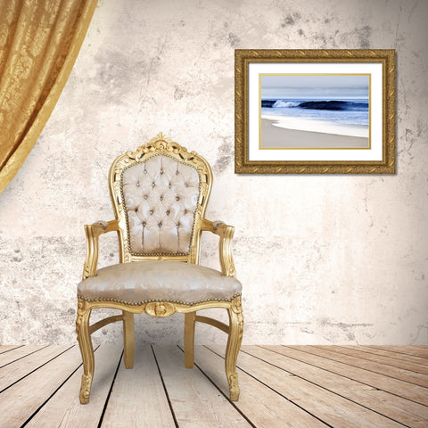 Blue Wave II Gold Ornate Wood Framed Art Print with Double Matting by Davis, Devon