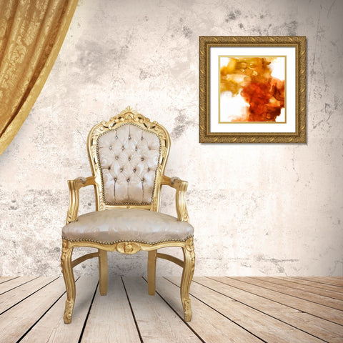 Kindle II Gold Ornate Wood Framed Art Print with Double Matting by Hudson, Daniela