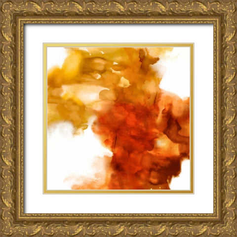 Kindle II Gold Ornate Wood Framed Art Print with Double Matting by Hudson, Daniela