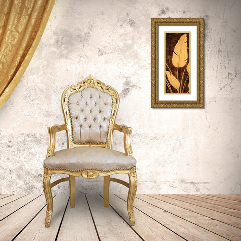 Tropical Palm Triptych II Gold Ornate Wood Framed Art Print with Double Matting by Parks, David