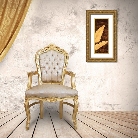 Tropical Palm Triptych III Gold Ornate Wood Framed Art Print with Double Matting by Parks, David