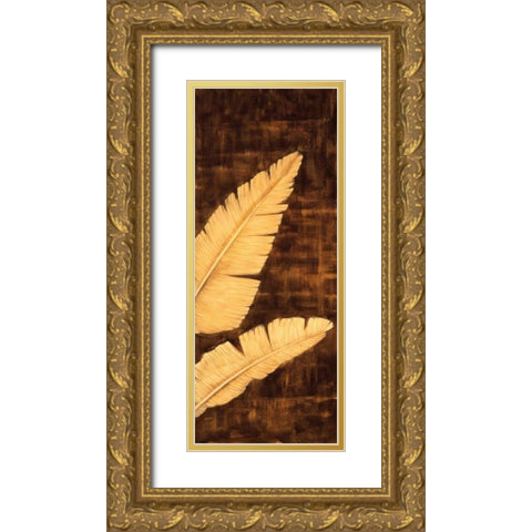 Tropical Palm Triptych III Gold Ornate Wood Framed Art Print with Double Matting by Parks, David