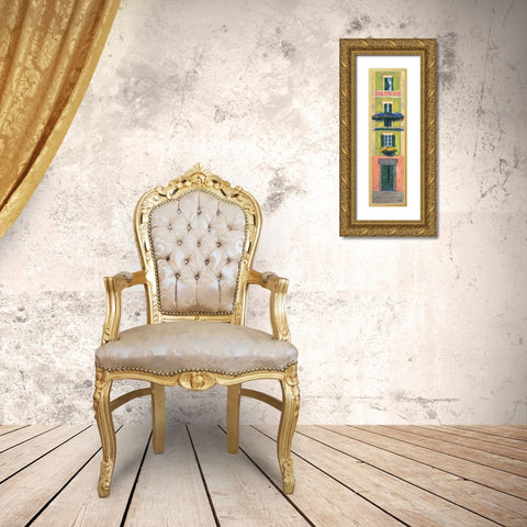 Balconi liguri I Gold Ornate Wood Framed Art Print with Double Matting by Corallo, Daniela