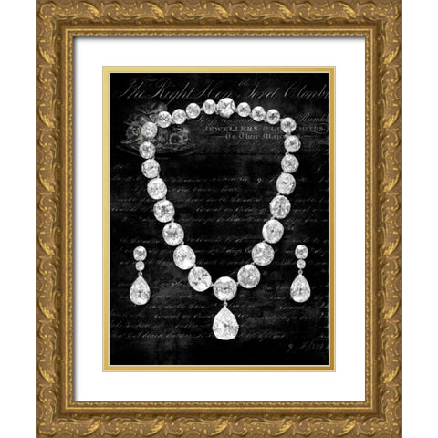 Her Majestys Jewels II Gold Ornate Wood Framed Art Print with Double Matting by Devellier, Deborah