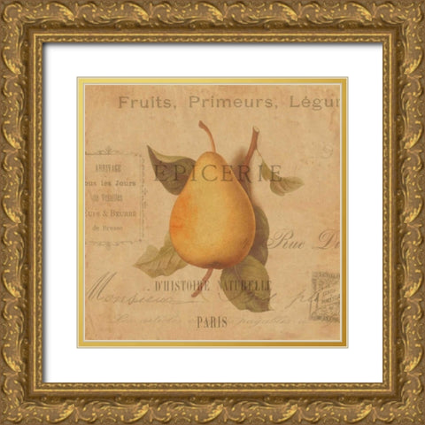 Poire Gold Ornate Wood Framed Art Print with Double Matting by Devellier, Deborah