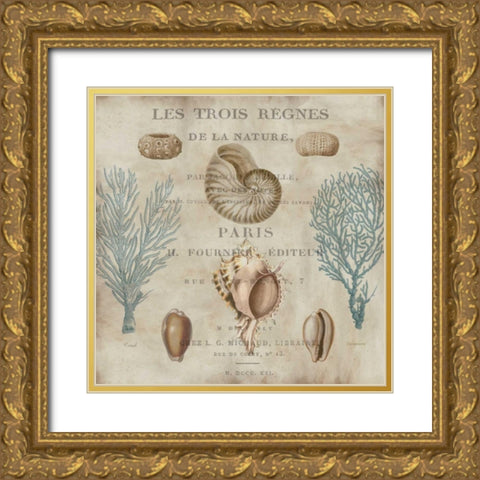Le Mer II Gold Ornate Wood Framed Art Print with Double Matting by Devellier, Deborah
