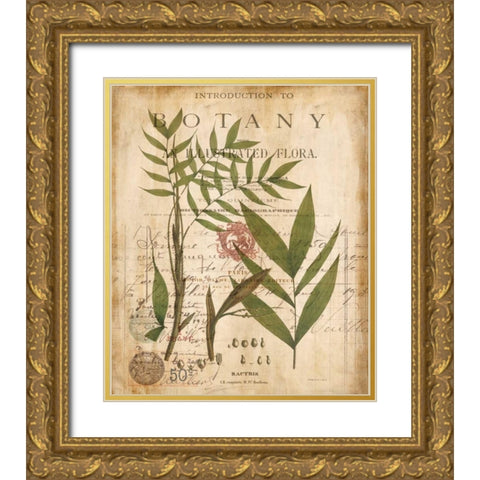 Palm Study II Gold Ornate Wood Framed Art Print with Double Matting by Devellier, Deborah
