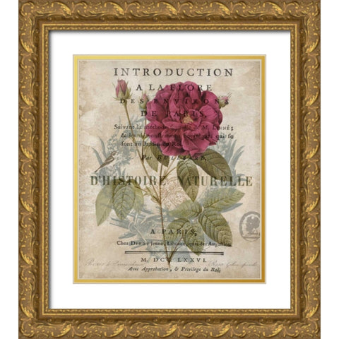 Botanique I Gold Ornate Wood Framed Art Print with Double Matting by Devellier, Deborah