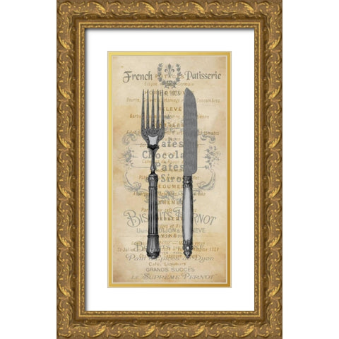 Cuisine II Gold Ornate Wood Framed Art Print with Double Matting by Devellier, Deborah