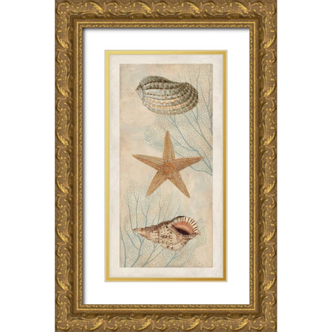 Ocean Companions I Gold Ornate Wood Framed Art Print with Double Matting by Devellier, Deborah