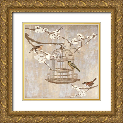 At Home II Gold Ornate Wood Framed Art Print with Double Matting by Devellier, Deborah