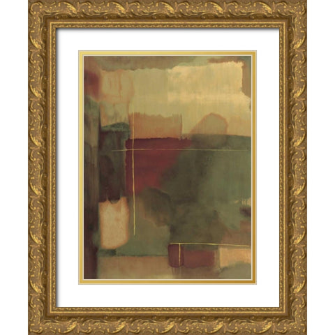 Intersect I Gold Ornate Wood Framed Art Print with Double Matting by Gray, Dennis