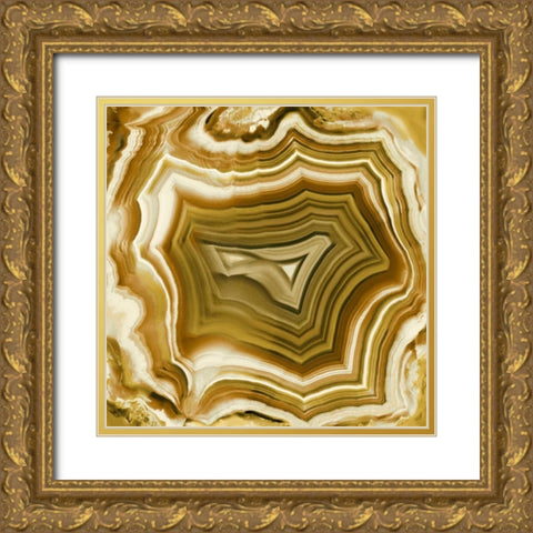 Agate in Amber Gold Ornate Wood Framed Art Print with Double Matting by Carson, Danielle