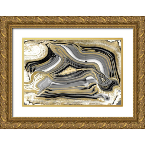 Elegant Agate I Gold Ornate Wood Framed Art Print with Double Matting by Carson, Danielle