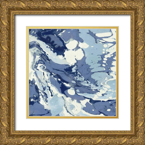 Marbleized II Gold Ornate Wood Framed Art Print with Double Matting by Carson, Danielle