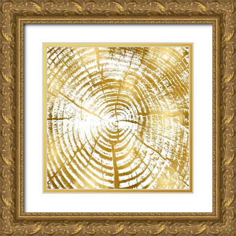 Chipped Gold I Gold Ornate Wood Framed Art Print with Double Matting by Carson, Danielle