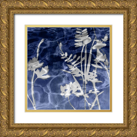 Indigo Nature I Gold Ornate Wood Framed Art Print with Double Matting by Carson, Danielle