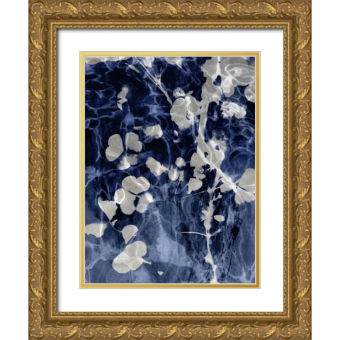 Indigo Nature IV Gold Ornate Wood Framed Art Print with Double Matting by Carson, Danielle