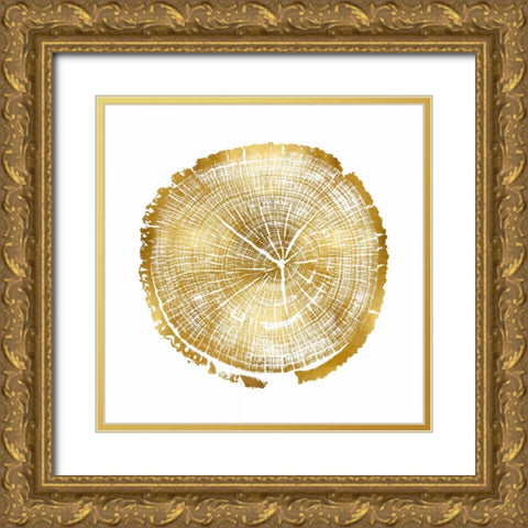 Timber Gold I Gold Ornate Wood Framed Art Print with Double Matting by Carson, Danielle