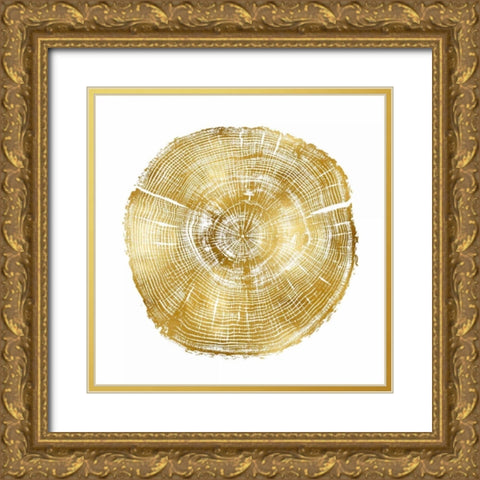 Timber Gold IV Gold Ornate Wood Framed Art Print with Double Matting by Carson, Danielle