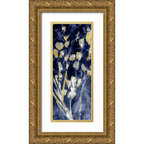 Indigo Nature with Gold I Gold Ornate Wood Framed Art Print with Double Matting by Carson, Danielle