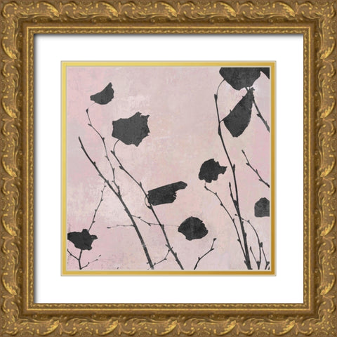 Nature Silhouette on Blush I Gold Ornate Wood Framed Art Print with Double Matting by Carson, Danielle