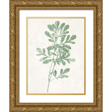 Nature Green II Gold Ornate Wood Framed Art Print with Double Matting by Carson, Danielle
