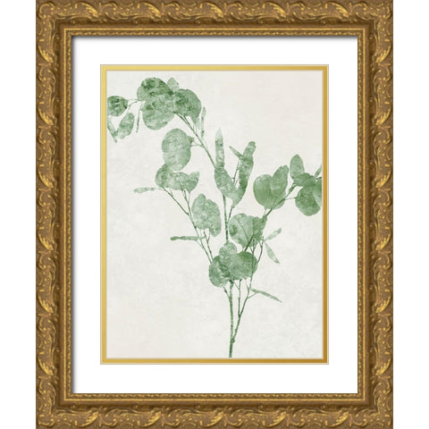 Nature Green III Gold Ornate Wood Framed Art Print with Double Matting by Carson, Danielle